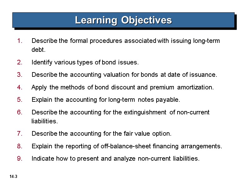 Describe the formal procedures associated with issuing long-term debt. Identify various types of bond